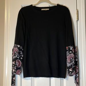 Floral Sleeve Sweater